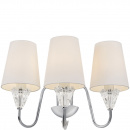 Kinkiet chromowany z trzema białymi abażurami Florero Maytoni MOD078WL-03CH