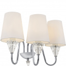 Kinkiet chromowany z trzema białymi abażurami Florero Maytoni MOD078WL-03CH