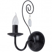 Kinkiet czarny, posrebrzany, pojedynczy, klasyczny Vitaluce VE1179/1A