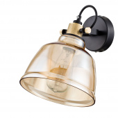 Kinkiet industrialny bursztynowe szkło Irving Maytoni Loft T163-01-R