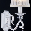 Kinkiet klasyczny kremowe złoto, kryształki, abażur plisa Grace Maytoni Classic ARM247-01-G