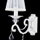 Kinkiet klasyczny kremowe złoto, kryształki, abażur plisa Grace Maytoni Classic ARM247-01-G