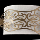 Kinkiet kremowy z metalową ramką ozdobną Burgeon Maytoni Classic ARM959-WL-02-G