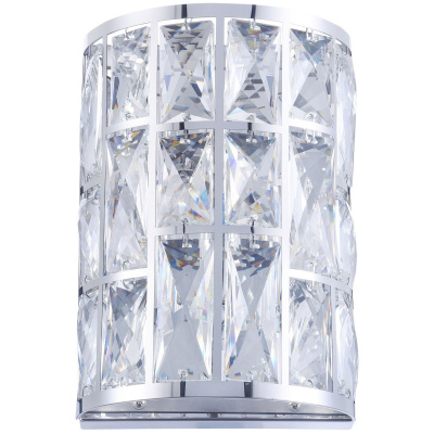 Kinkiet kryształowe sztabki w chromowanej ramce Gelid Maytoni Modern MOD184-WL-01-CH