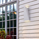 Kinkiet LED na zewnątrz budynku, biały, nowoczesny Times Square Maytoni Outdoor O580WL-L6W