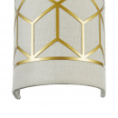 Kinkiet lniany ze złotą, geometryczną ramką Messina Maytoni Classic H223-WL-01-G