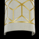 Kinkiet lniany ze złotą, geometryczną ramką Messina Maytoni Classic H223-WL-01-G