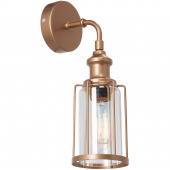 Kinkiet Loft pojedynczy, jasno-miedziany, szklany klosz Vitaluce VE4827-7/1A