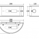 Kinkiet metalowy o wyjątkowej teksturze Ripple Maytoni MOD096WL-01CH
