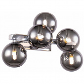 Kinkiet pięć szklanych kół na chromowanej podstawie Dallas Maytoni Modern MOD547WL-05CH