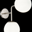 Kinkiet podwójny, dwie szklane kule na niklowanej podstawie Erich Maytoni Modern MOD221-WL-02-N