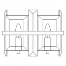 Kinkiet podwójny kryształowe sztabki Cerezo Maytoni MOD201WL-02N