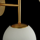 Kinkiet podwójny - szklane, białe kule Erich Maytoni Modern MOD221-WL-02-G