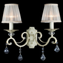 Kinkiet podwójny z transparentnymi abażurami Grace Maytoni Classic ARM247-02-G