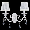 Kinkiet podwójny z transparentnymi abażurami Grace Maytoni Classic ARM247-02-G