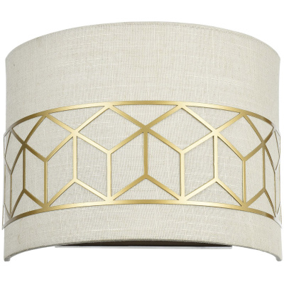 Kinkiet szeroki ze złotą ramką geometryczną Messina Maytoni Classic H223-WL-02-G