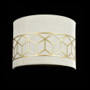 Kinkiet szeroki ze złotą ramką geometryczną Messina Maytoni Classic H223-WL-02-G