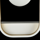 Kinkiet szklana kula w metalowej, białej ramce Avola Maytoni Modern MOD431-WL-01-WG