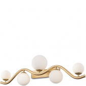 Kinkiet szklane kule na złotej fali Uva Maytoni MOD059WL-05G