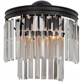 Kinkiet sztabkowe kryształy, czarna podstawa Vitaluce VE5150-1/3A