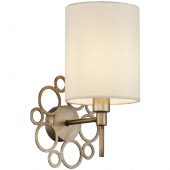 Kinkiet z cylindrycznym, kremowym abażurem Anna Maytoni Classic H007WL-01G