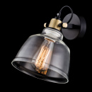 Kinkiet z kloszem z bursztynowego szkła Irving Maytoni Loft T163-01-W