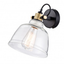 Kinkiet z kloszem z bursztynowego szkła Irving Maytoni Loft T163-01-W