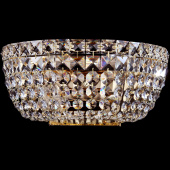 Kinkiet z kryształów o szlifie w kształcie rombu Basfor Maytoni Classic DIA100-WL-02-G