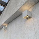 Kinkiet zewnętrzny LED kwadratowy Fulton biały Maytoni Outdoor O572WL-L6W