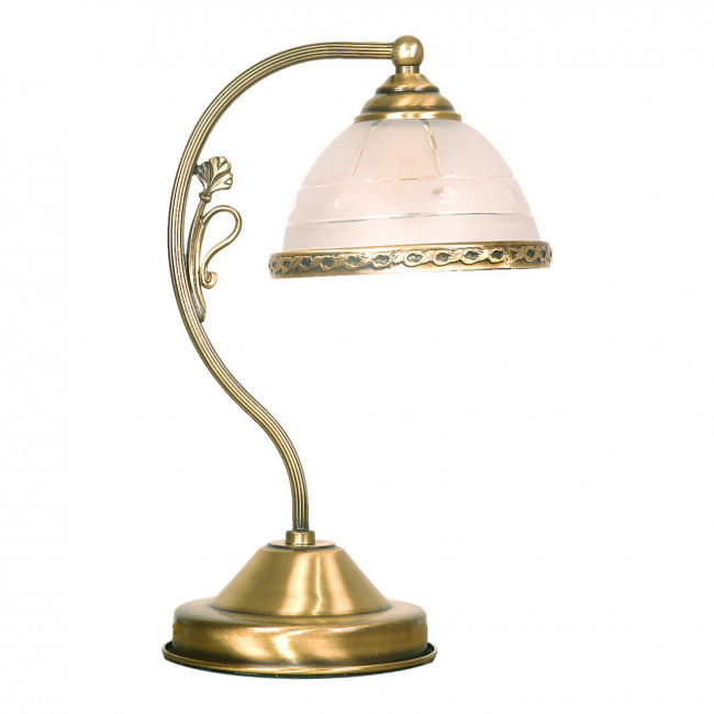 Klasyczna, ciężka, mosiężna lampka biurkowa