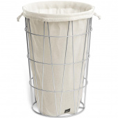 Kosz na bieliznę stalowy z lnianym workiem Satone Zack 40440