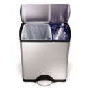 Kosz na śmieci Deluxe Recycler 45 Litrów simplehuman stalowy CW1830