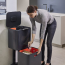 Kosz na śmieci podwójny, segregacja, grafitowy Totem Max Joseph Joseph 60 Litrów 30062