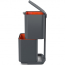 Kosz na śmieci podwójny, segregacja, grafitowy Totem Max Joseph Joseph 60 Litrów 30062