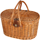 Kosz piknikowy wiklinowy, wyposażenie dla dwóch osób, owalny Riva Cilio CI-156751