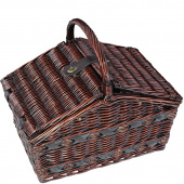 Kosz piknikowy z wiklinowym uchwytem i wyposażeniem dla 4 osób Cilio Como CI-155105