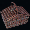 Kosz piknikowy z wiklinowym uchwytem i wyposażeniem dla 4 osób Cilio Como CI-155105