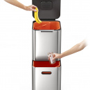 Kosz stalowy do segregacji śmieci w kuchni Totem Compact Joseph Joseph 40 Litrów 30063