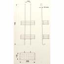 Koszyki prysznicowe zawieszane na szybie kabiny Iparo Zack 40401