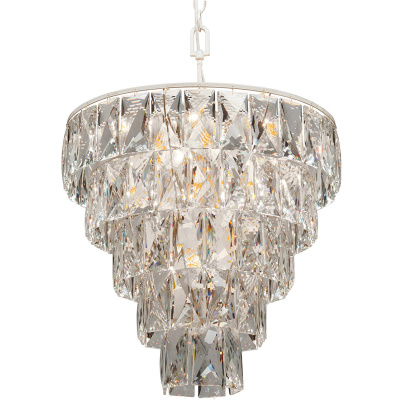 Kryształowa lampa wisząca biała konstrukcja Vitaluce VE5262-0/20+1