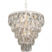 Kryształowa lampa wisząca biała konstrukcja Vitaluce VE5262-0/20+1