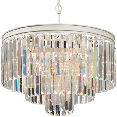 Kryształowa lampa wisząca, okrągła Vitaluce VE5151-0/6+3+1