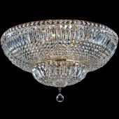 Kryształowa, okrągła lampa sufitowa, złota konstrukcja Basfor Maytoni Classic DIA100-CL-16-G