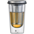 Kubek izolowany ze stalowym zaparzaczem do herbaty Primo Jenaer Glas SH-116576-1