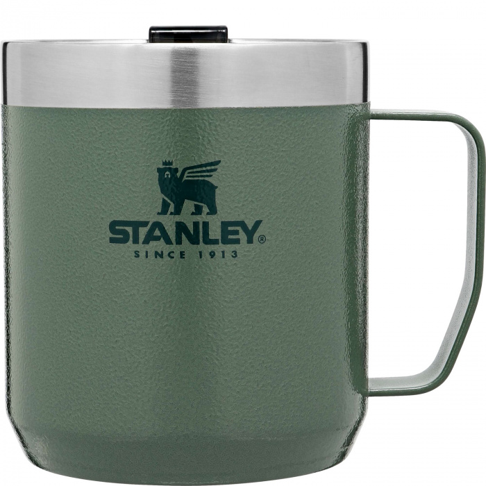 Kubek termiczny z uchwytem, stalowy Stanley Classic 0,35 Litra, zielony