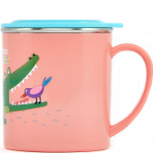 Kubek z uchem dla dzieci różowy Infant Cuitisan EC10105P