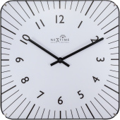 Kwadratowy zegar na ścianę Alex Radio Control Nextime 35 x 35 cm, biały 3240 WI