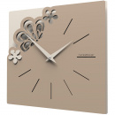 Kwadratowy zegar na ścianę Merletto CalleaDesign caffelatte 56-10-1-14