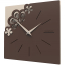 Kwadratowy zegar na ścianę Merletto CalleaDesign czekoladowy 56-10-1-69