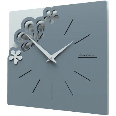 Kwadratowy zegar na ścianę Merletto CalleaDesign niebieski 56-10-1-44